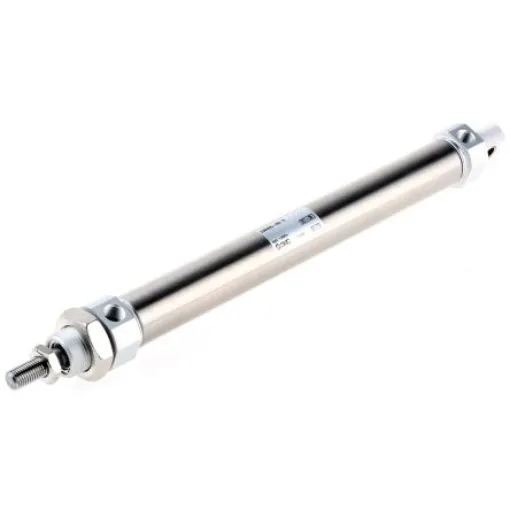 SMC Pneumatic Piston Rod Cylinder - 25mm Bore, 200mm Stroke, C85 Series, Double Acting - CD85N25-200-B product image
