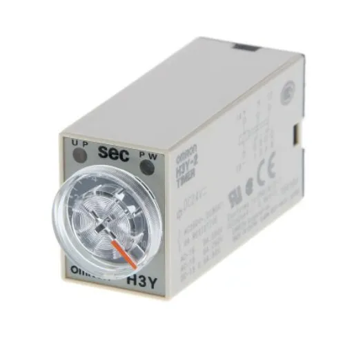 Omron Plug In Timer Relay, 24V ac, 4-Contact, 0.5 - 10s, 1-Function, DPDT - H3Y-2 AC24 10S product image