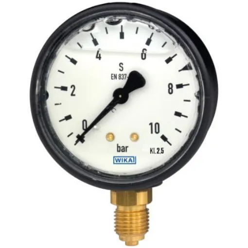 WIKA G 1/4 Analogue Pressure Gauge 60bar Bottom Entry 63mm Outside Diameter - 9010874 product image