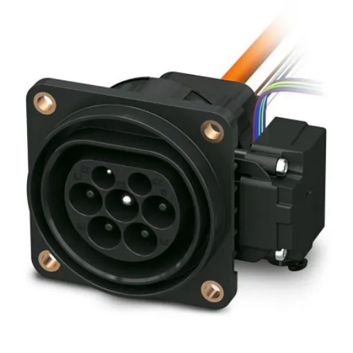 Phoenix Contact, 0M2, CHARX T2HCI12-3AC32-2 EV Type 2 Electric vehicle connector, 32A, 2m Cable - 1271966 product image