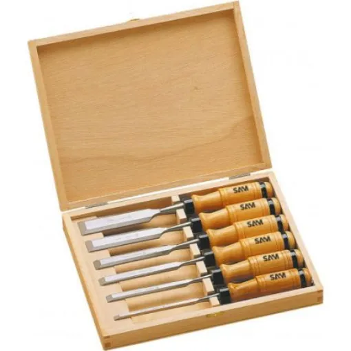 SAM 6 Piece Steel Wood Chisel, 23.2 Blade Width - B-607-C6 product image