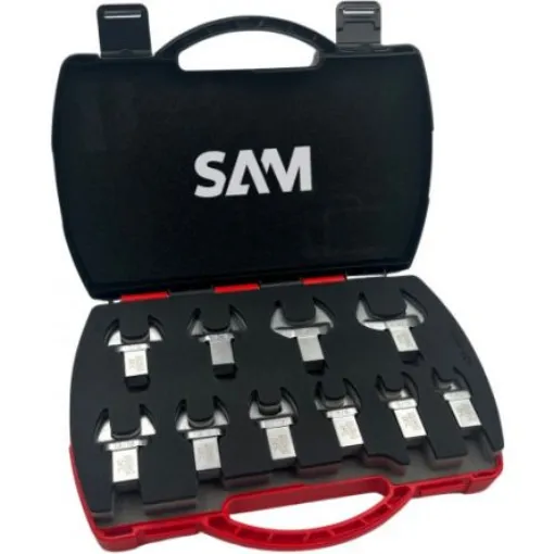 SAM DFC Series 10-Piece Spanner Set, 1/2 - 9/16 - 5/8 - 11/16 - 3/4 - 13/16 - 7/8 - 15/16 - 1 - 11/4, Chrome Vanadium - DFC-J10P product image