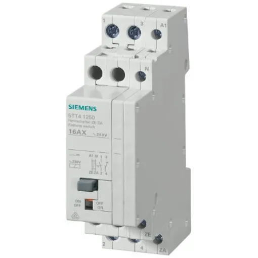 Siemens DIN Rail Latching Power Relay, 230V ac Coil, 16A Switching Current, DPST - 5TT4125-0 product image