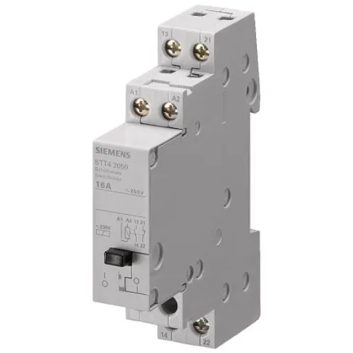 Siemens DIN Rail Latching Power Relay, 24V ac Coil, 16A Switching Current, DPST - 5TT4205-2 product image