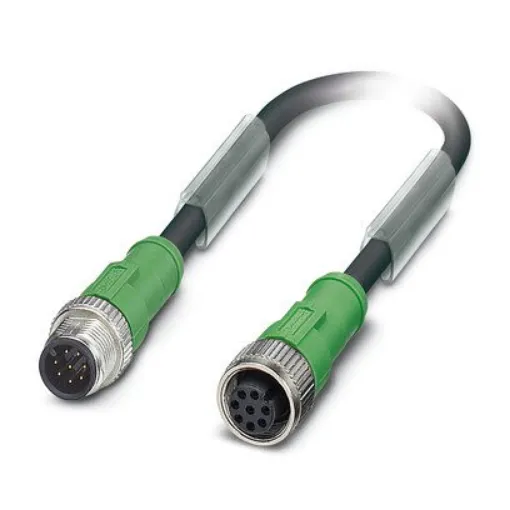Phoenix Contact Straight Male 8 way M12 to Straight Female 8 way M12 Sensor Actuator Cable, 1.5m - 1415739 product image