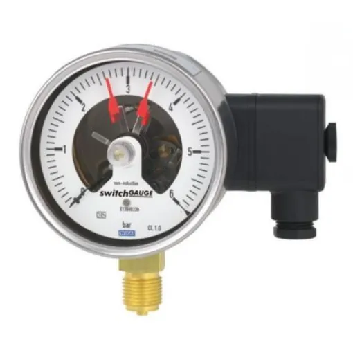 WIKA G 1/2 Analogue Pressure Gauge 10bar Bottom Entry 100mm Outside Diameter - 36198030 product image