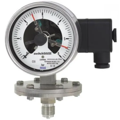 WIKA DN 50 Analogue Pressure Gauge 10bar Bottom Entry 100mm Outside Diameter - 43958877 product image