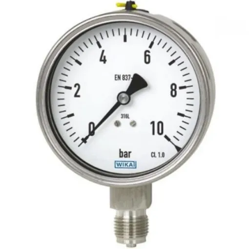 WIKA DN 25 Analogue Pressure Gauge 6bar Bottom Entry 100mm Outside Diameter - 48794522 product image