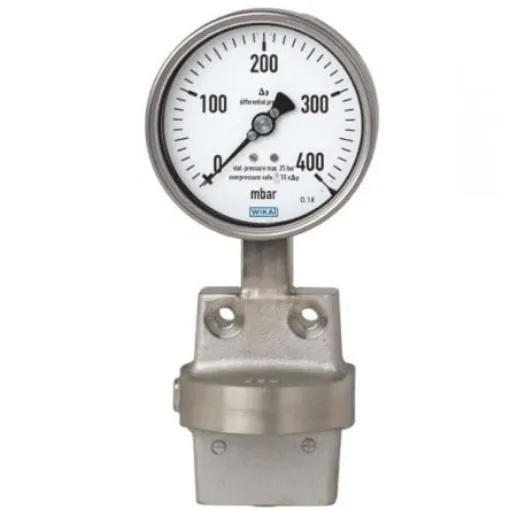 WIKA NPT 1/2 Analogue Differential Pressure Gauge 10psi Bottom Entry 100mm Outside Diameter - 48796323 product image