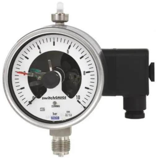 WIKA NPT 1/2 Analogue Pressure Gauge 100bar Bottom Entry 100mm Outside Diameter - 48801549 product image