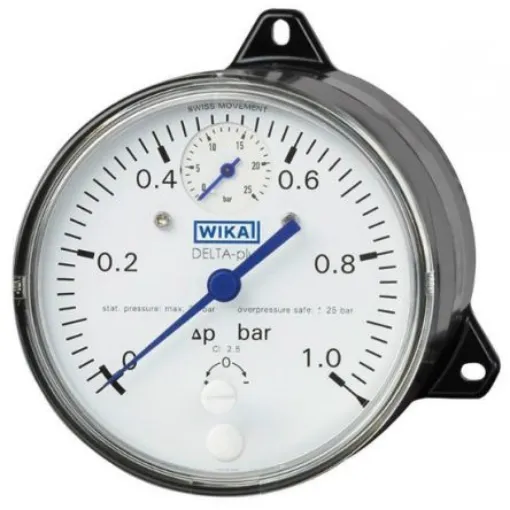 WIKA G 1/4 Analogue Differential Pressure Gauge 250mbar Bottom Entry 100mm Outside Diameter - 48655979 product image