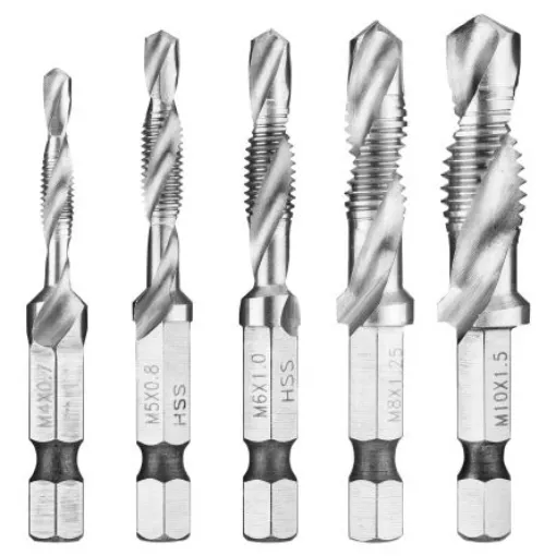 Facom 5-Piece Twist Drill Bit Set for Multi-Material, 6.35mm Max, 6.35mm Min - 227H.J5PB product image