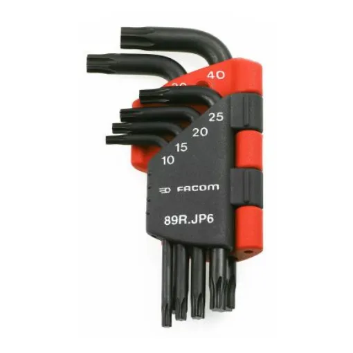 Facom 6-Piece Torx Key Set, T10-T40 Size, L Shape, Long Arm - 89R.JP6 product image