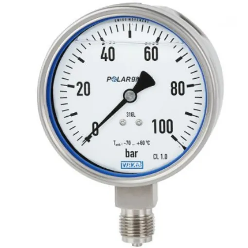 WIKA G 1/2 Analogue Pressure Gauge 10bar Bottom Entry 100mm Outside Diameter - 48746626 product image