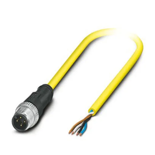 Phoenix Contact Straight Male 4 way M12 to Straight 4 way Free Ends Sensor Actuator Cable, 10m - 1424895 product image