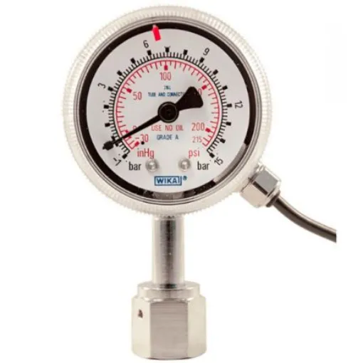 WIKA 1/4 in Analogue Pressure Gauge 250bar Bottom Entry 2in Outside Diameter - 48761510 product image