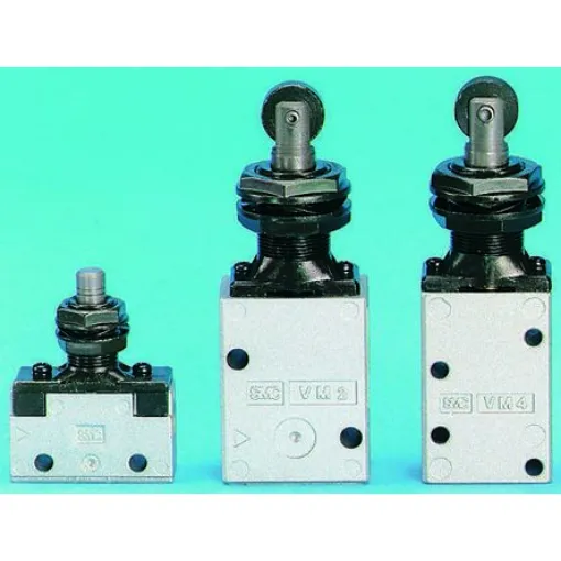 SMC Plunger 3/2 Pneumatic Manual Control Valve VM400 Series, Rc 1/8, 1/8in, III B - VM430-01-06 product image