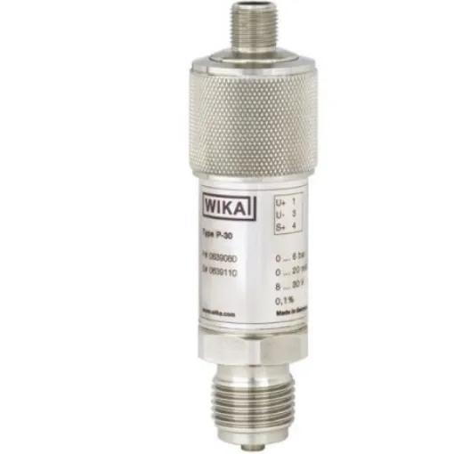 WIKA P-30 Series Pressure Sensor, -1bar Min, 5bar Max, SPDT Output, Gauge Reading - 48790556 product image