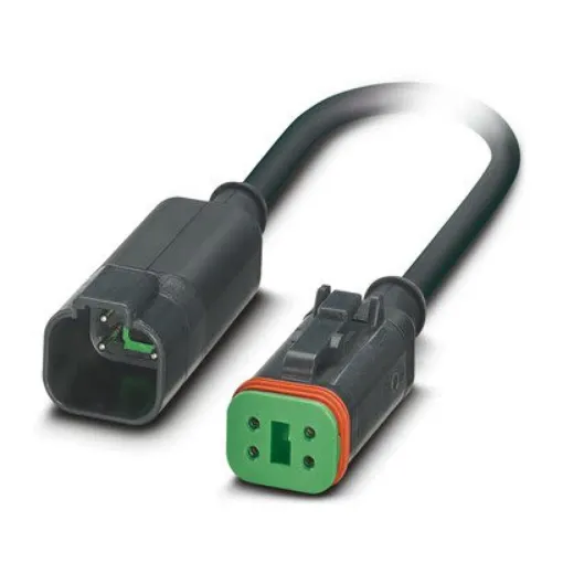 Phoenix Contact Straight Male 4 way Deutsch to Straight Female 4 way Deutsch Actuator/Sensor Cable, 1.5m - 1415019 product image