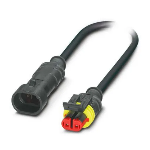 Phoenix Contact Straight Male 2 way Pluggable Connector to Straight Female 2 way 2-Pole Sensor Actuator Cable, 600mm - 1410759 product image