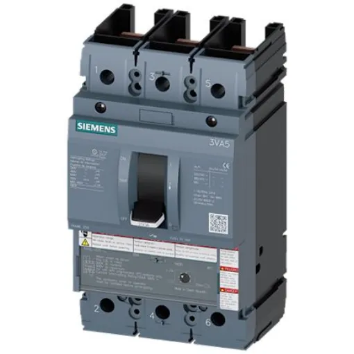 Siemens, SENTRON MCCB Molded Case Circuit Breaker 3P 80A, Breaking Capacity 65 kA, Fixed Mount - 3VA5280-6EF31-0AA0 product image