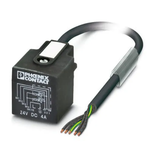 Phoenix Contact Straight Free Ends to Straight Valve Connector Sensor Actuator Cable, 5m - 1435108 product image