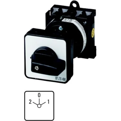 Eaton, 3P 3 Position 45° Motor Reversing Cam Switch, 690V (Volts), 20A, Toggle Actuator - 001623 T0-3-2/Z product image