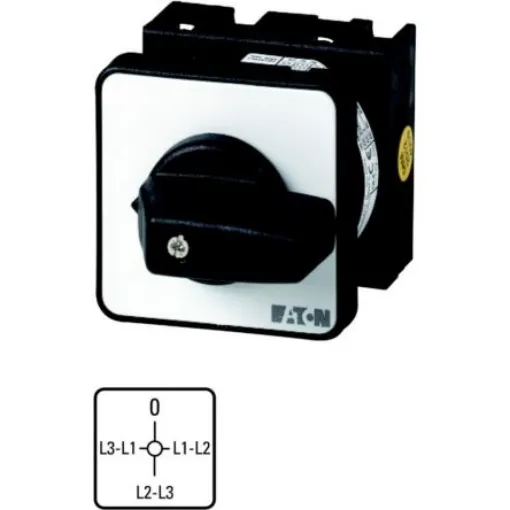 Eaton, 2P 4 Position 90° Voltmeter Cam Switch, 690V (Volts), 20A, Knob Actuator - 011309 T0-2-15176/EZ product image