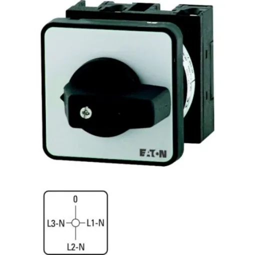 Eaton, 2P 4 Position 90° Voltmeter Cam Switch, 690V (Volts), 20A, Knob Actuator - 011314 T0-2-15177/E product image