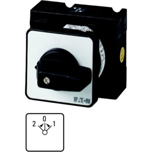 Eaton, 2P 3 Position 45° Changeover Cam Switch, 690V (Volts), 20A, Toggle Actuator - 011373 T0-2-15372/E product image