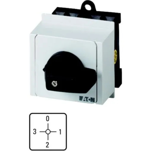 Eaton, 2P 4 Position 90° On-Off Cam Switch, 690V (Volts), 20A, Knob Actuator - 011609 T0-2-8021/EZ product image