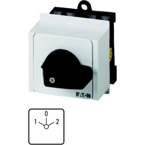 Eaton, 2P 3 Position 45° Changeover Cam Switch, 690V (Volts), 20A, Short Thumb Grip Actuator - 012165 T0-2-8711/IVS product image