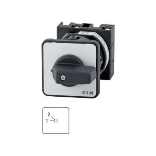 Eaton, 3P 2 Position 45° Multi Step Cam Switch, 690V (Volts), 20A, Toggle Actuator - 012580 T0-3-15016/EZ product image