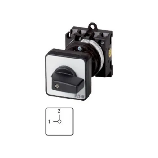 Eaton, 3P 2 Position 90° Changeover Cam Switch, 690V (Volts), 20A, Toggle Actuator - 013020 T0-3-15443/Z product image