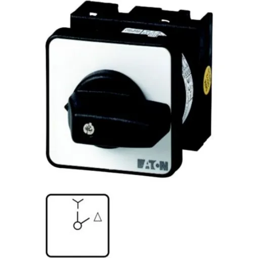 Eaton, 3P 2 Position 60° Star Delta Cam Switch, 690V (Volts), 20A, Short Thumb Grip Actuator - 013536 T0-4-133/E product image