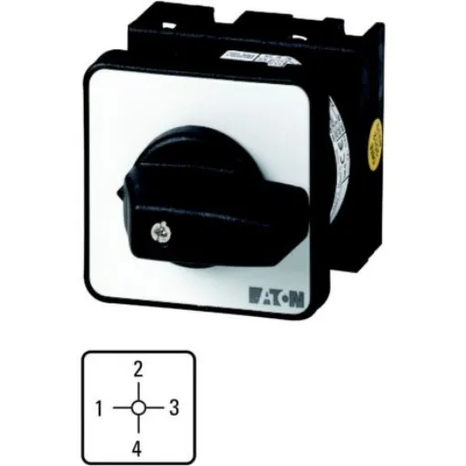Eaton, 2P 4 Position 90° Multi Step Cam Switch, 690V (Volts), 20A, Toggle Actuator - 013600 T0-4-15056/EZ product image
