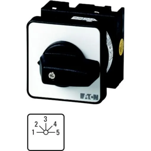 Eaton, 2P 5 Position 45° Multi Step Cam Switch, 690V (Volts), 20A, Toggle Actuator - 014781 T0-5-8252/E product image