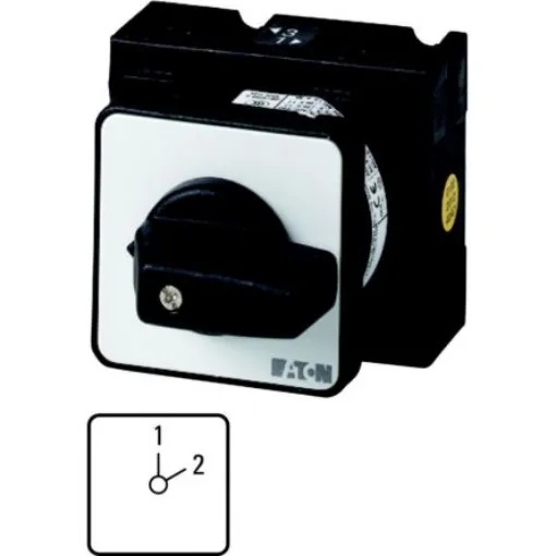 Eaton, 3P 2 Position 45° Motor Reversing Cam Switch, 690V (Volts), 32A, Short Thumb Grip Actuator - 018958 T3-3-21/E product image