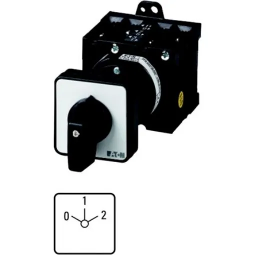 Eaton, 3P 3 Position 60° Changeover Cam Switch, 690V (Volts), 32A, Short Lever Actuator - 031014 T3-3-8451/Z product image
