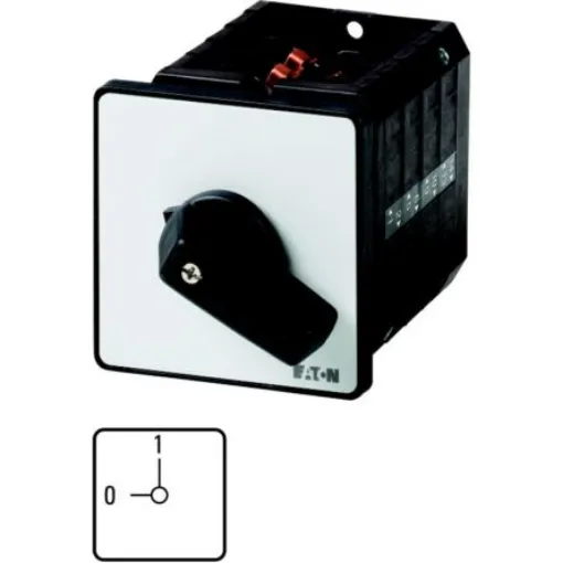 Eaton, 2P 2 Position 90° On-Off Cam Switch, 690V (Volts), 100A, Short Thumb Grip Actuator - 098809 T5-1-102/E-RT product image