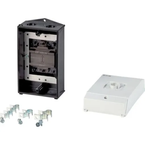 Eaton Black, White Plastic Enclosure - 1 Hole - 182408 CI-K2H-T0-1-MBS product image