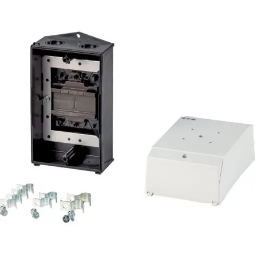 Eaton Black, White Plastic Enclosure - 1 Hole - 182410 CI-K2H-T0-4-MBS product image