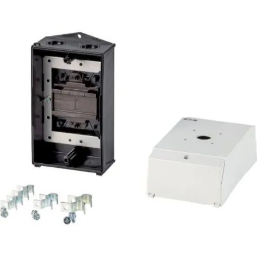 Eaton Black, White Plastic Enclosure - 1 Hole - 182411 CI-K2H-T3-2-MBS product image