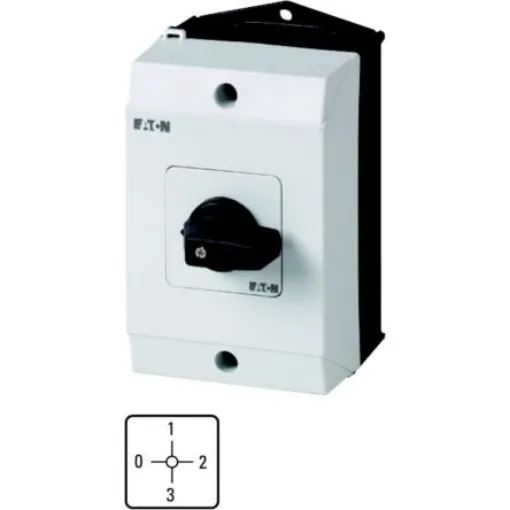 Eaton, 2P 4 Position 90° Multi Step Cam Switch, 690V (Volts), 20A, Toggle Actuator - 221111 T0-3-15053/I1 product image