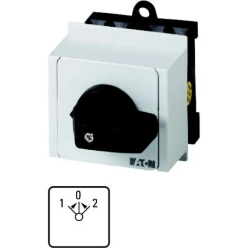Eaton, 2P 3 Position 45° Changeover Cam Switch, 690V (Volts), 20A, Short Thumb Grip Actuator - 048340 T0-2-8215/IVS product image