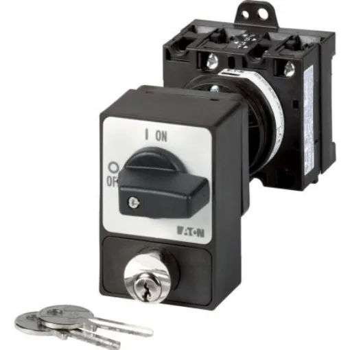 Eaton, 3P 2 Position 90° On-Off Cam Switch, 690V (Volts), 32A, Rotary Actuator - 050984 T3-2-1/Z/SVA(A) product image