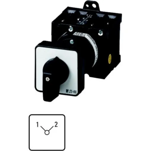 Eaton, 3P 2 Position 90° Changeover Cam Switch, 690V (Volts), 32A, Short Thumb Grip Actuator - 057092 T3-3-8222/Z product image