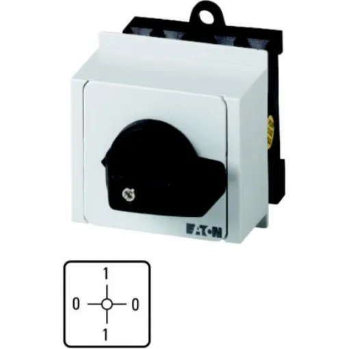 Eaton, 2P 4 Position 90° On-Off Cam Switch, 690V (Volts), 20A, Toggle Actuator - 067321 T0-1-15108/IVS product image