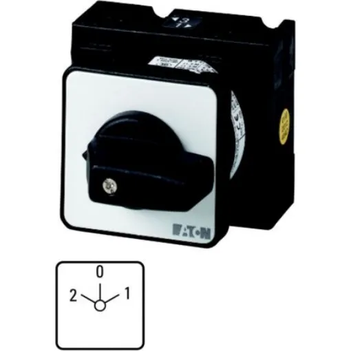 Eaton, 2P 3 Position 45° Changeover Cam Switch, 690V (Volts), 32A, Short Thumb Grip Actuator - 073730 T3-2-15422/E product image