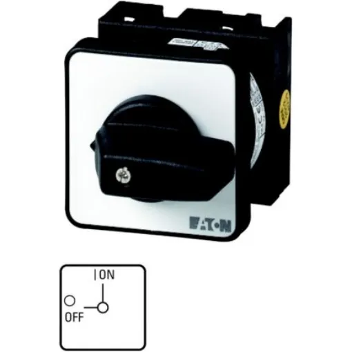 Eaton, 2P 2 Position 90° On-Off Cam Switch, 690V (Volts), 32A, Short Thumb Grip Actuator - 078446 T3-1-102/EZ product image